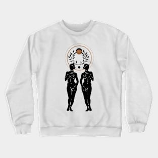 Astro Celestial Two Stand Up Feminine Crewneck Sweatshirt